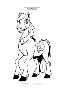 Coloriage cheval cartoon