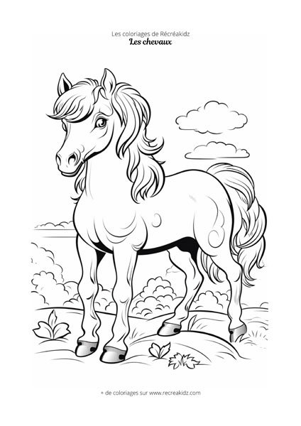 Coloriage cheval CP