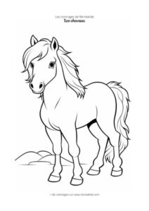 Coloriage cheval maternelle