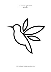 Coloriage colibri maternelle