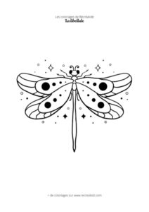 Coloriage libellule mignonne