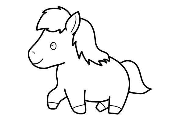 Coloriage poney à imprimer