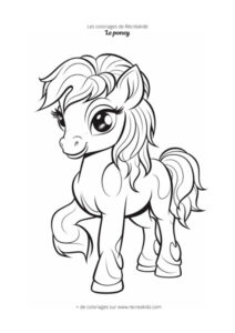 Coloriage poney pour enfant