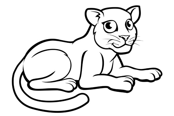 Coloriage puma à imprimer