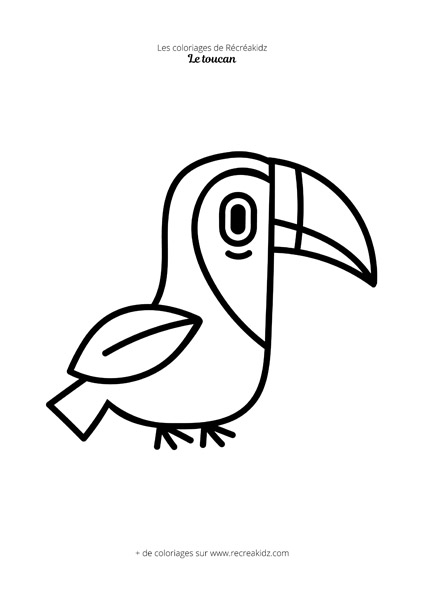 Coloriage toucan maternelle