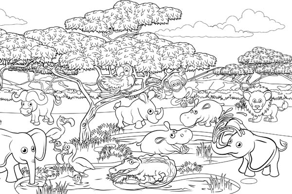 Comment dessiner animaux de la savane facilement