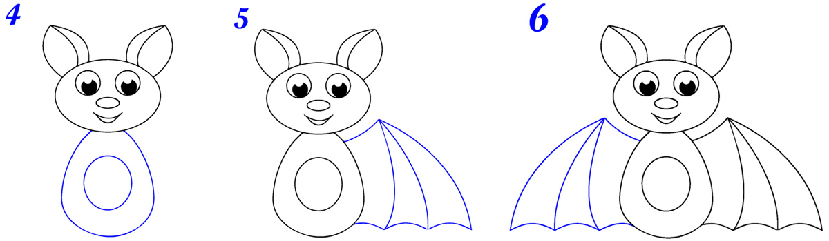 Comment dessiner une chauve-souris facile