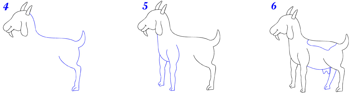 Comment dessiner une chèvre facile
