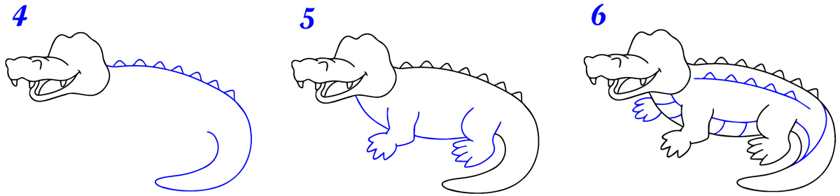 Comment dessiner crocodile facile