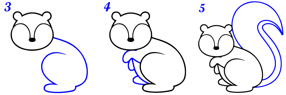Comment dessiner un écureuil facile