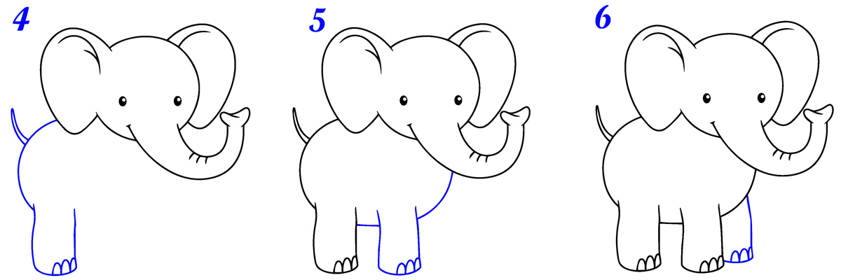Comment dessiner éléphant facile