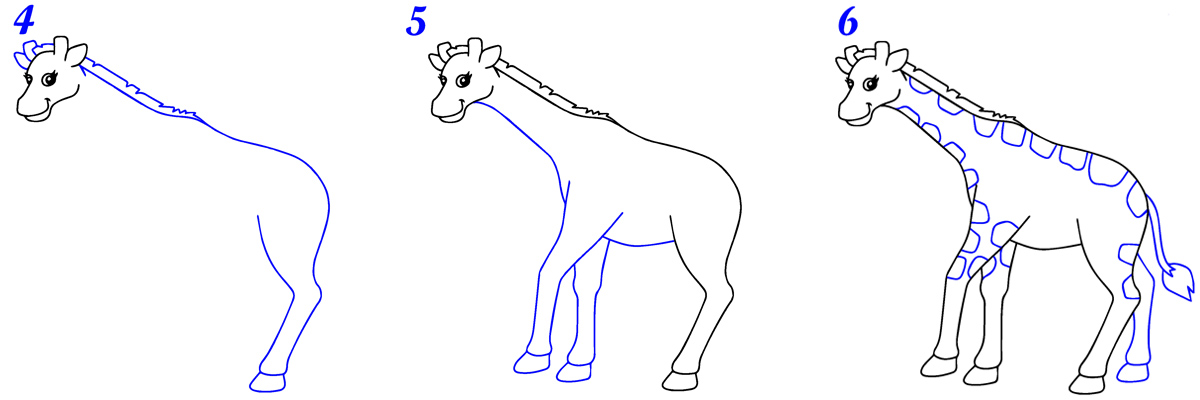 Comment dessiner girafe facile