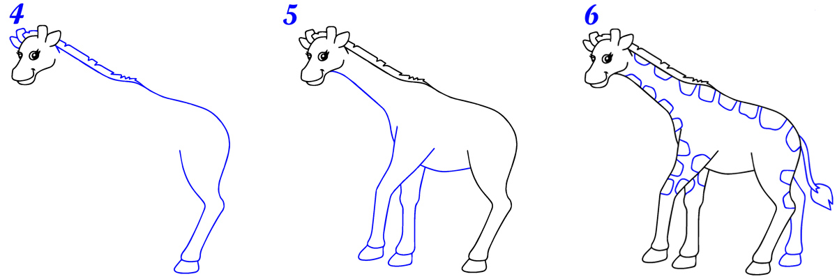 Apprendre à dessiner une girafe en 3 étapes