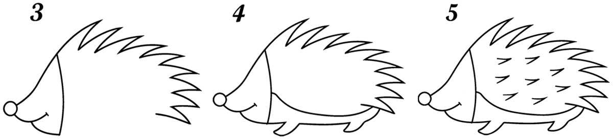 Comment dessiner un hérisson facile