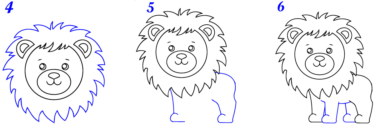 Comment dessiner lion facile