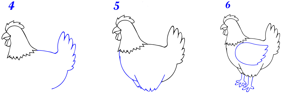 Comment dessiner une poule facile