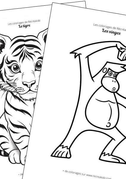 Dessiner animaux jungle facile maternelle