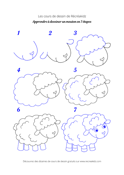 Coloriage mouton facile maternelle 2 ans 