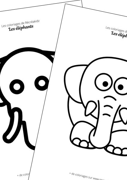Éléphant facile à dessiner maternelle