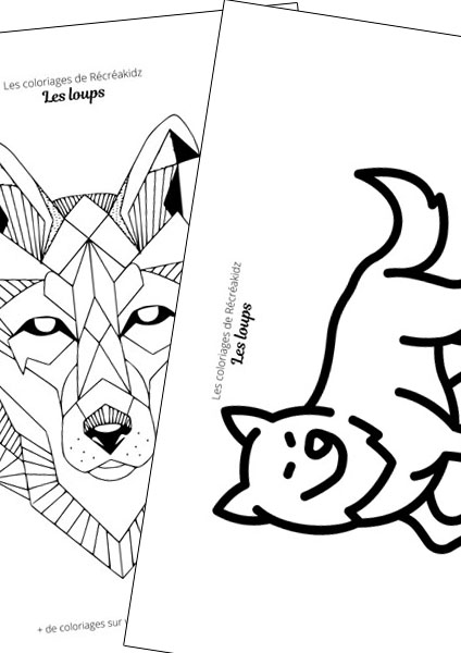 Loup facile à dessiner maternelle