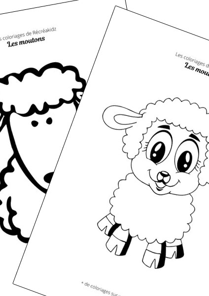 Mouton facile à dessiner maternelle