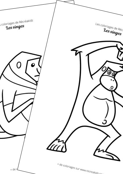 Singe facile à dessiner maternelle