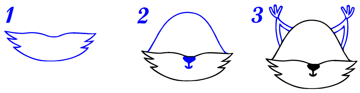 Tête de lynx dessin facile
