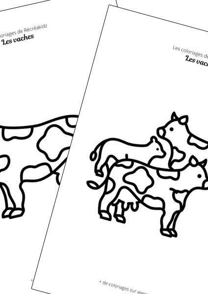 Vache facile à dessiner maternelle
