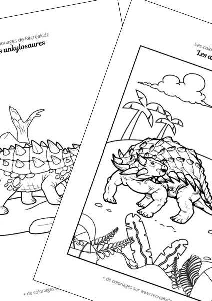 Ankylosaure facile à dessiner maternelle