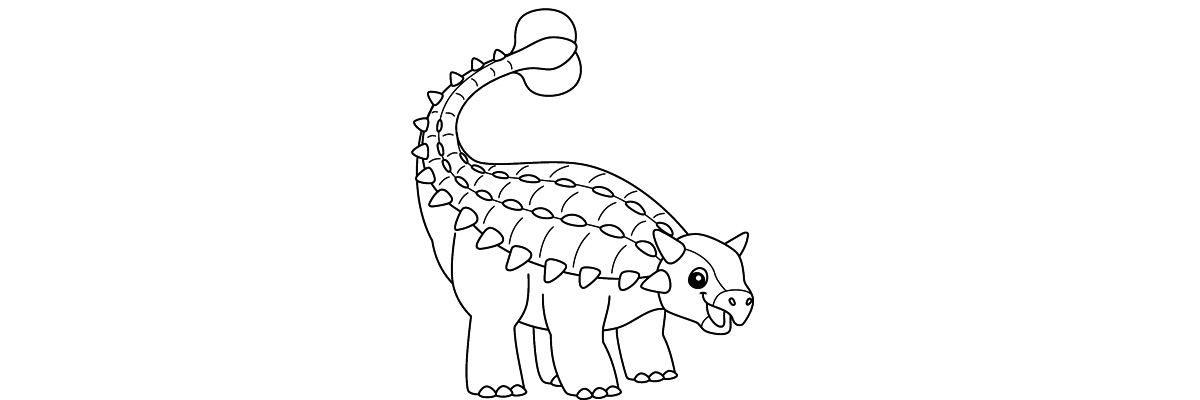 Apprendre à dessiner ankylosaure étape par étape