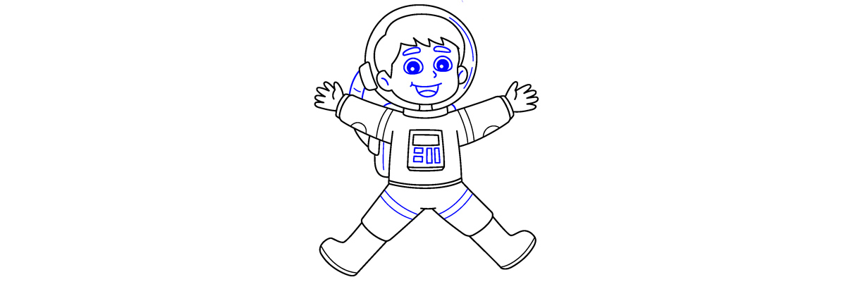 Apprendre à dessiner astronaute étape par étape
