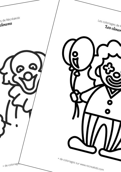 Clown facile à dessiner maternelle