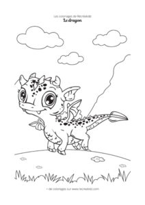 Coloriage bébé dragon