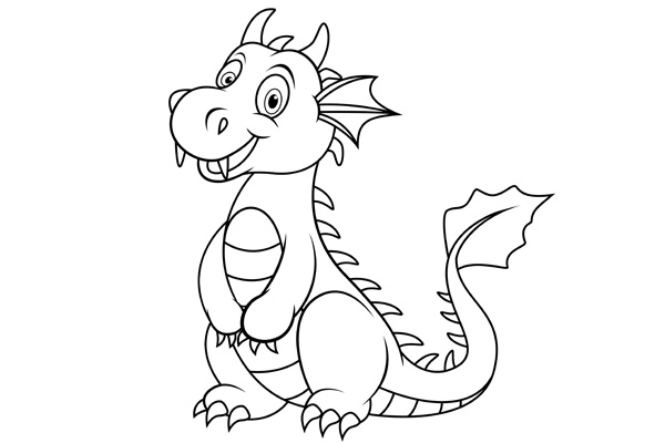 Coloriage dragon à imprimer