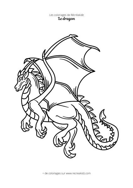 Coloriage dragon CP