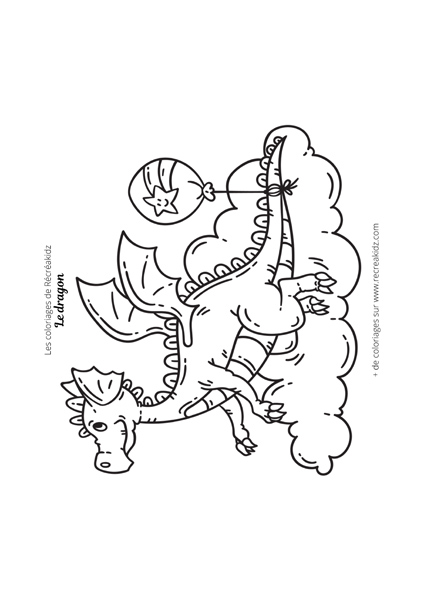 Coloriage dragon maternelle