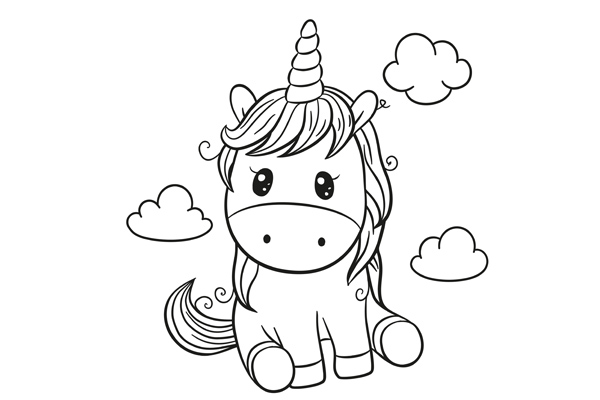 Coloriage licorne gratuit