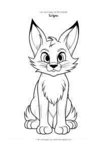 Coloriage lynx facile