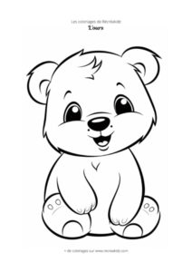 Coloriage ours pour enfant