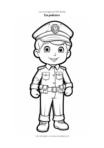 Coloriage policier maternelle