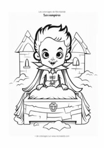 Coloriage vampire mignon