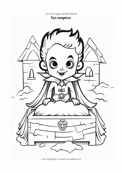 Coloriage vampire mignon