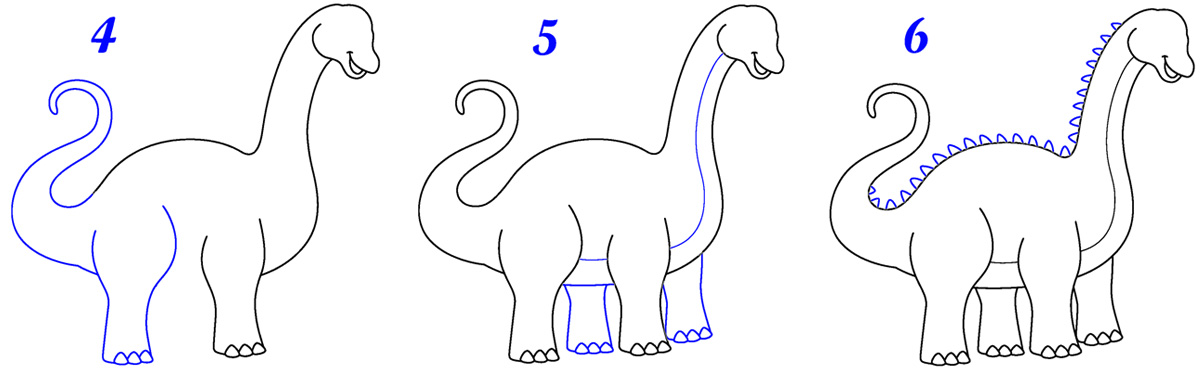 Comment dessiner diplodocus facile