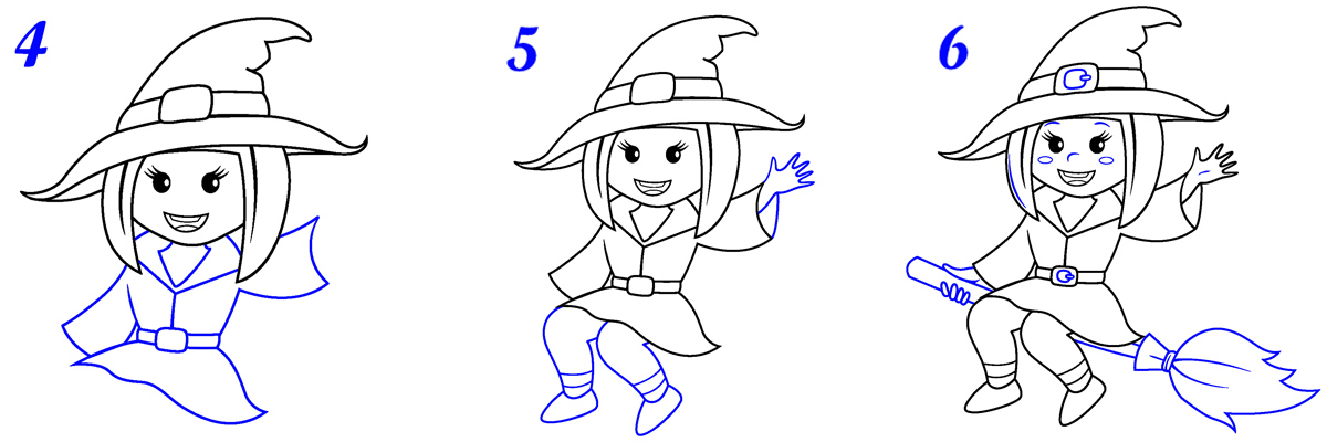 Comment dessiner sorcière facile