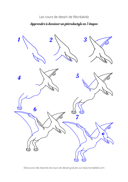 Dessiner ptérodactyle