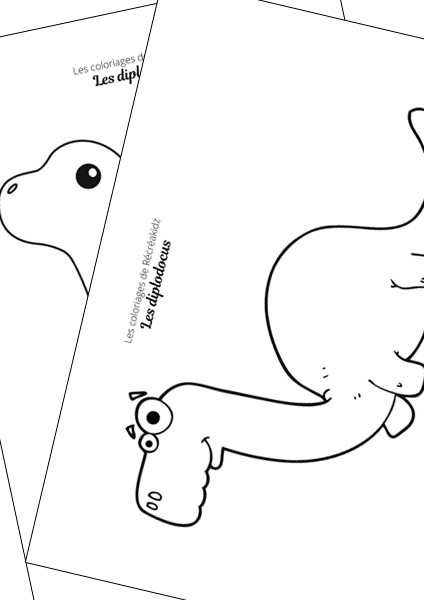 Diplodocus facile à dessiner maternelle