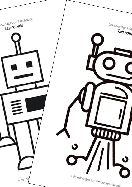 Robot facile à dessiner maternelle