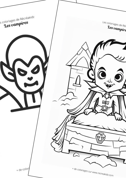 Vampire facile à dessiner maternelle