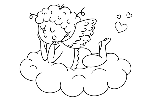 Coloriage ange gratuit