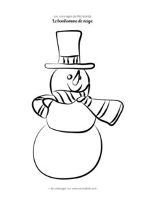 Coloriage bonhomme de neige CP